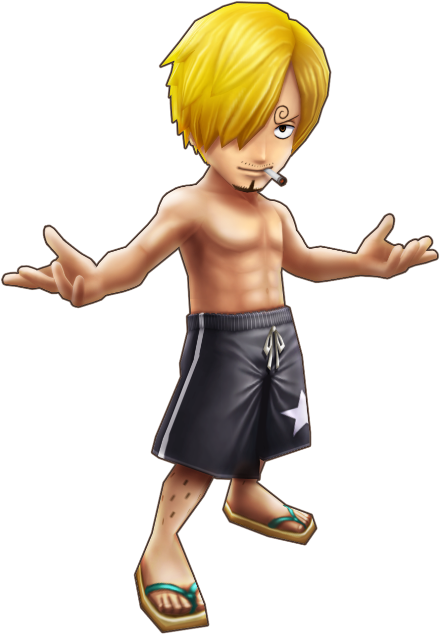 Sanji Swimwear Thousand Storm - One Piece Thousand Storm Sanji (872x1257), Png Download