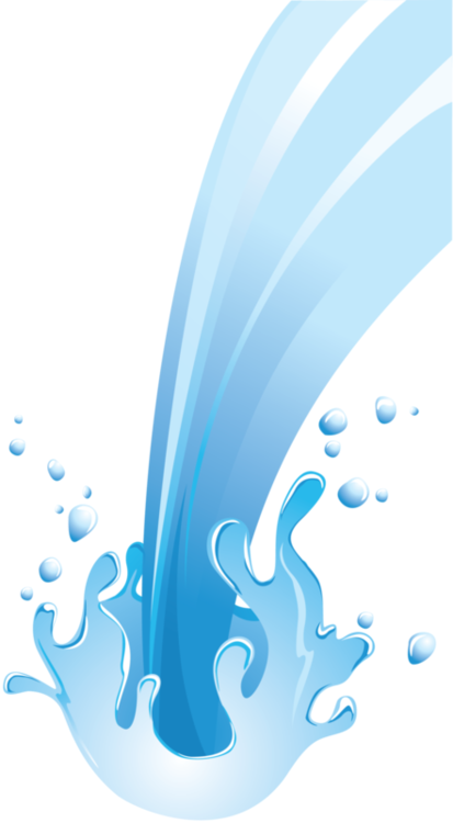 Water Splash - Vector Water (413x750), Png Download