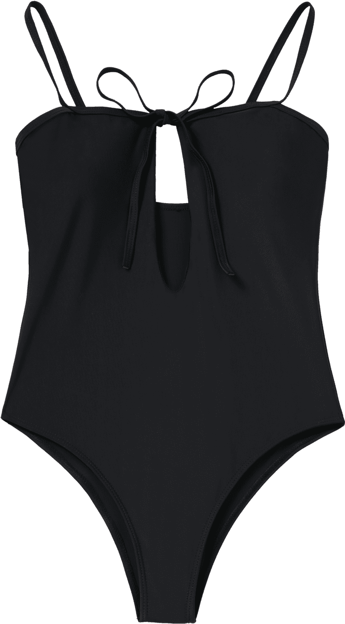 One Piece Keyhole High Leg Swimwear Chinlon For Women - Women's Missguided High Leg Drop Side Swimsuit (1000x1330), Png Download