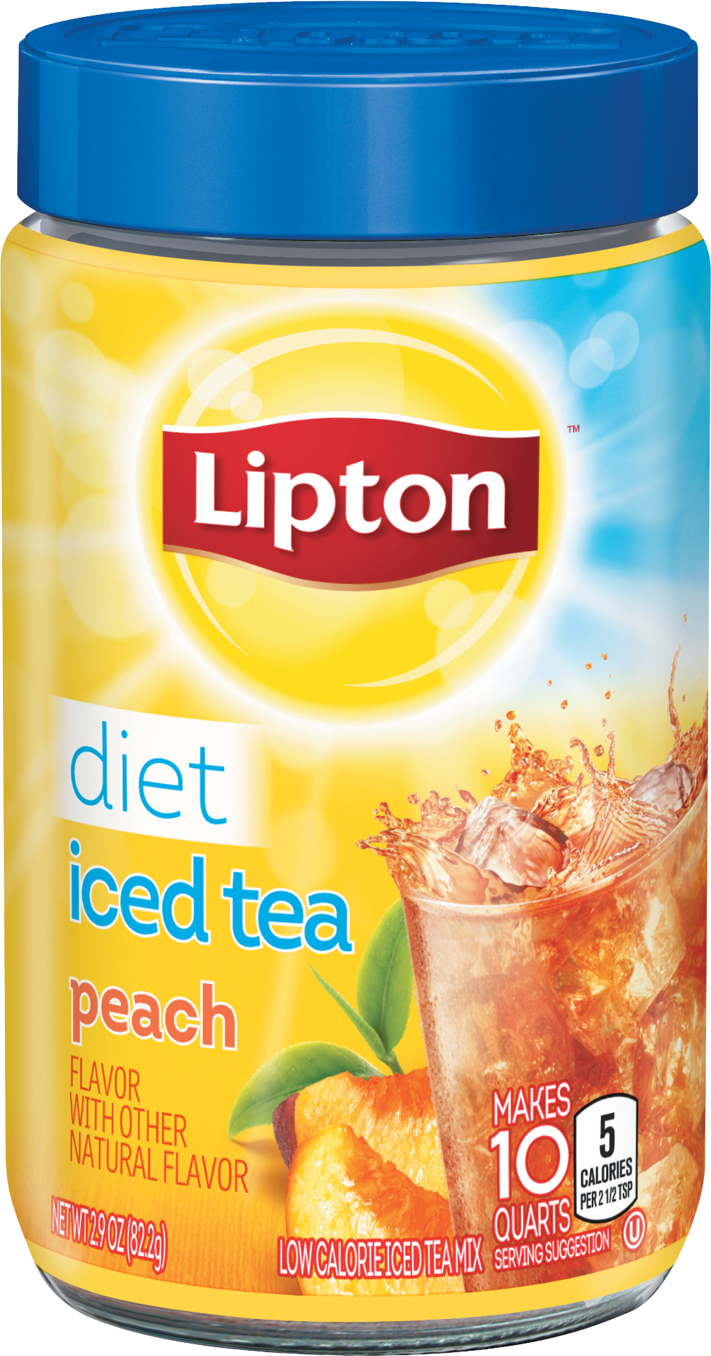 Iced Tea Lipton Diet Mix Lemon (985x985), Png Download
