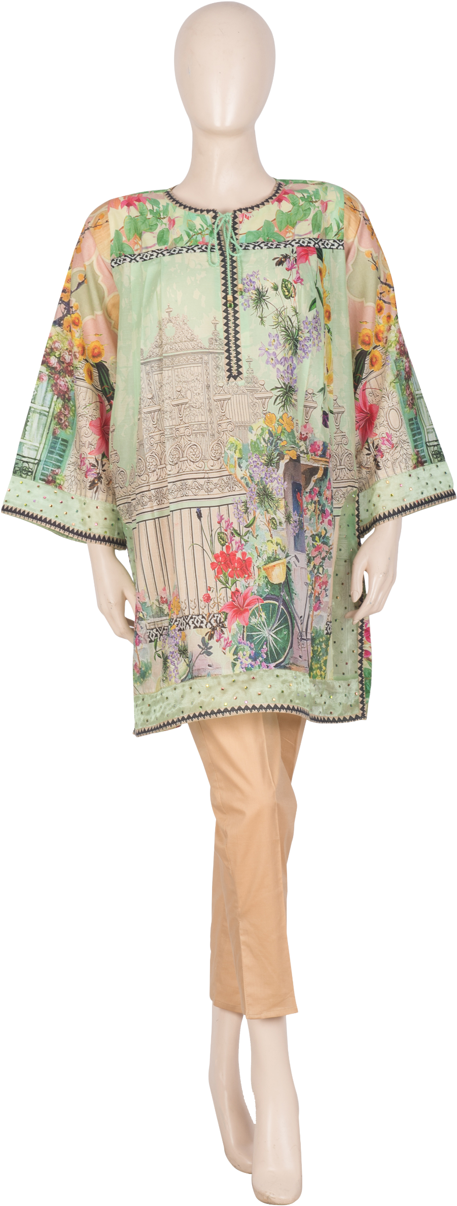 Lba-01052 Printed Kurti - Mannequin (2048x3067), Png Download
