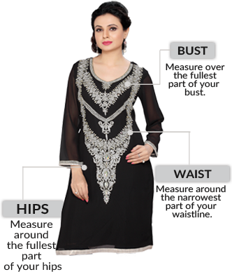 Size-chart - Shalwar Kameez (332x388), Png Download
