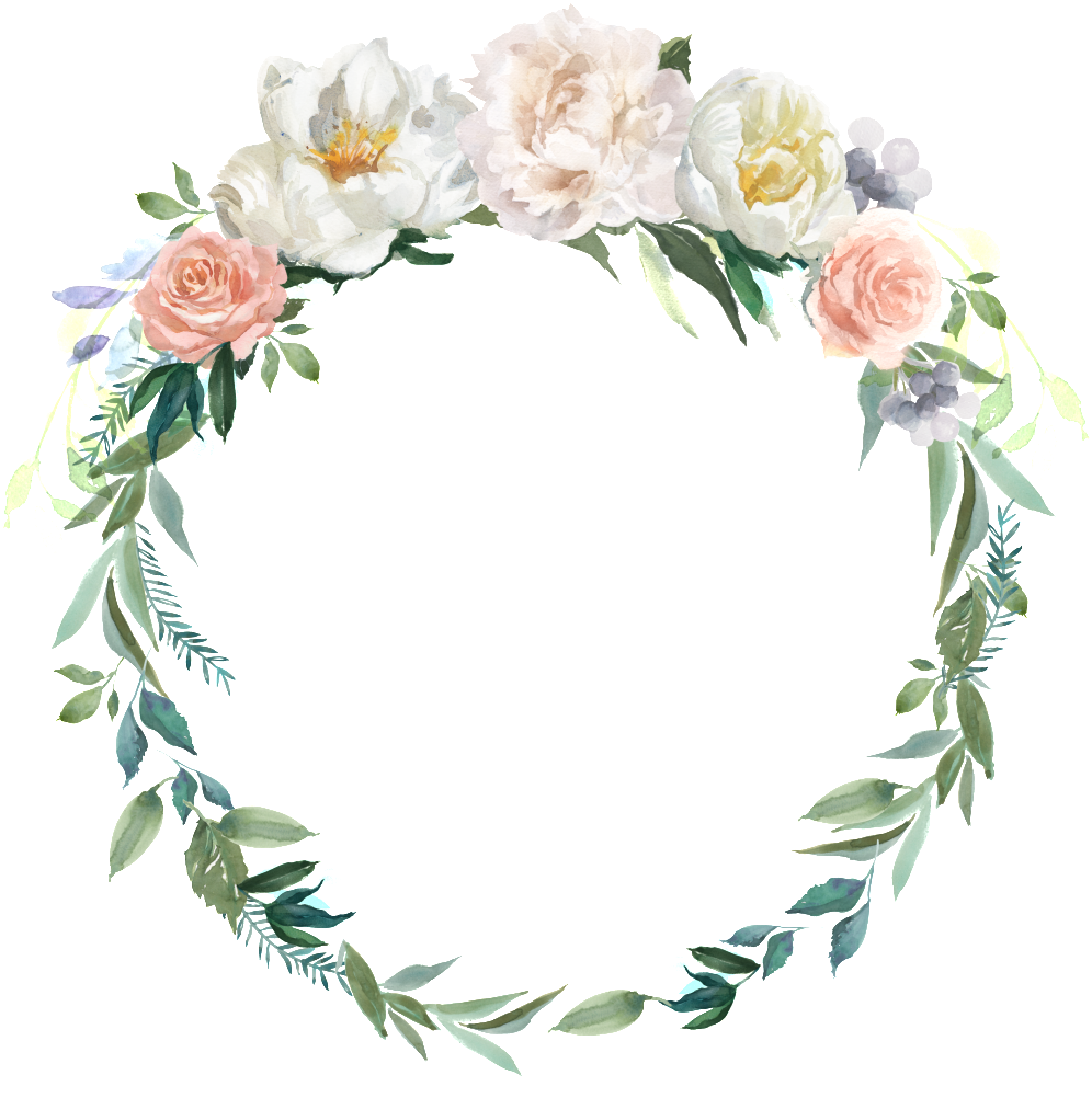 Wedding Wreath Decorative Border Png - Portable Network Graphics (1024x1016), Png Download