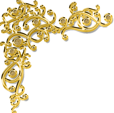 Gold Corner Border Design Png - Gold Corner Border Png (436x434), Png Download