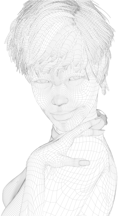 Poser Wireframe - Monochrome (800x740), Png Download