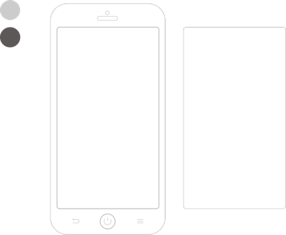 Mobile, Outline, Ios, Android, Icon - Contorno De Iphone Png (413x340), Png Download