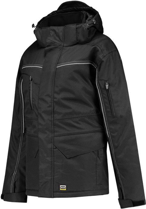 Midi Canvas Parka // 402007blackl - Jacket (710x710), Png Download