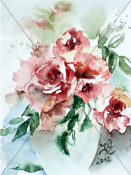 Postcard Ossenberg - Bouquet (600x600), Png Download