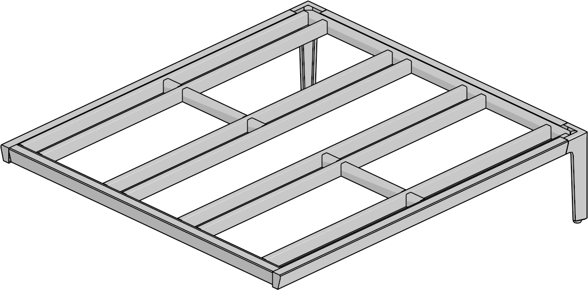 Base Regard,frame Assembly,55x60 1/2 - Shelf (1200x1200), Png Download
