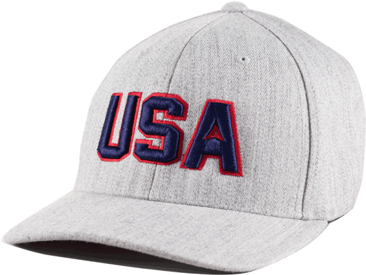 Download Aspinwall Team Usa Heather Grey Flex Fit Hat 2 Baseball Cap Png Image With No Background Pngkey Com