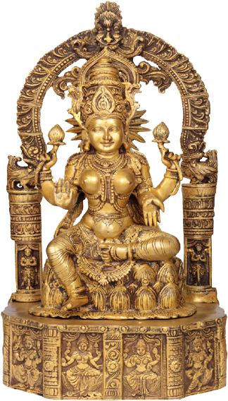 Prathyangira Devi - Padmavati Devi (350x650), Png Download