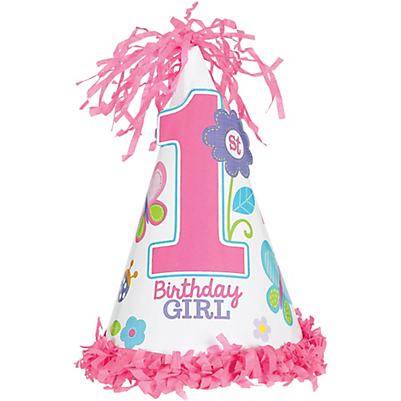 Pink Sweet Girl 1st Birthday Party Hat - Pink Sweet Girl 1st Birthday Party Hat Supplies (400x544), Png Download