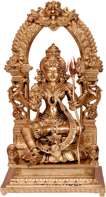 Brass & Bronze Lalithambika Statues - Prabhavali (350x649), Png Download