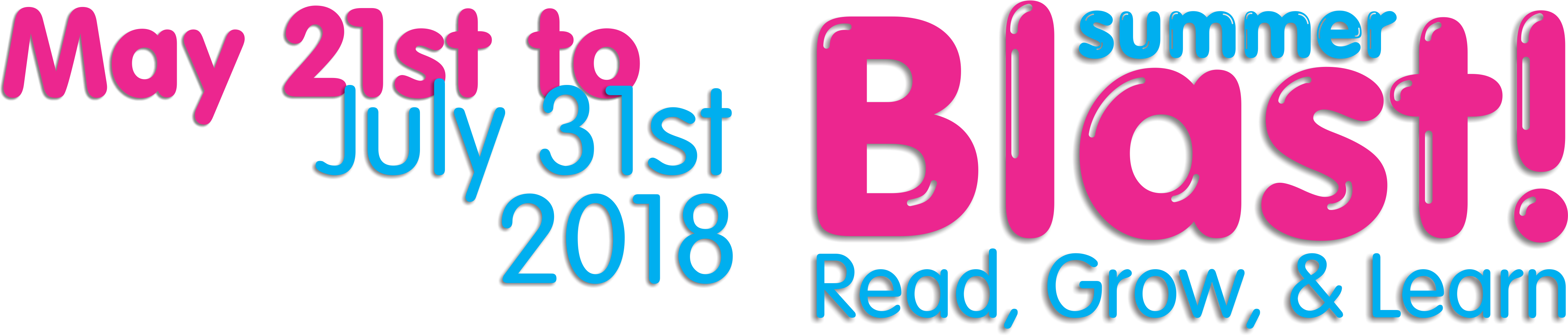 Summer Blast Read, Grow & Learn - Library (4794x997), Png Download