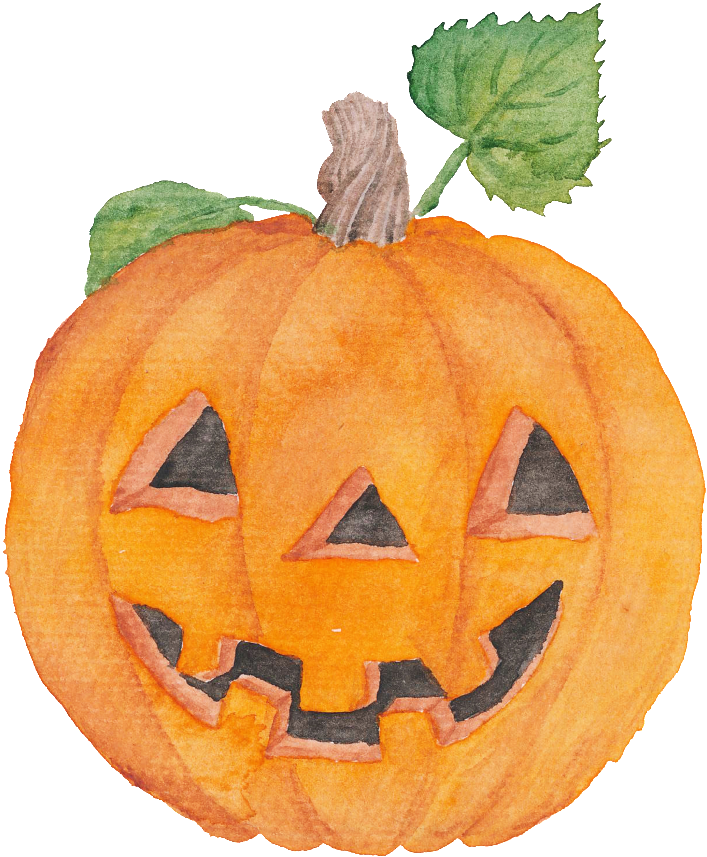 Orange Hand Painted Smiley Pumpkin Halloween Transparent - Pumpkin (1024x1024), Png Download