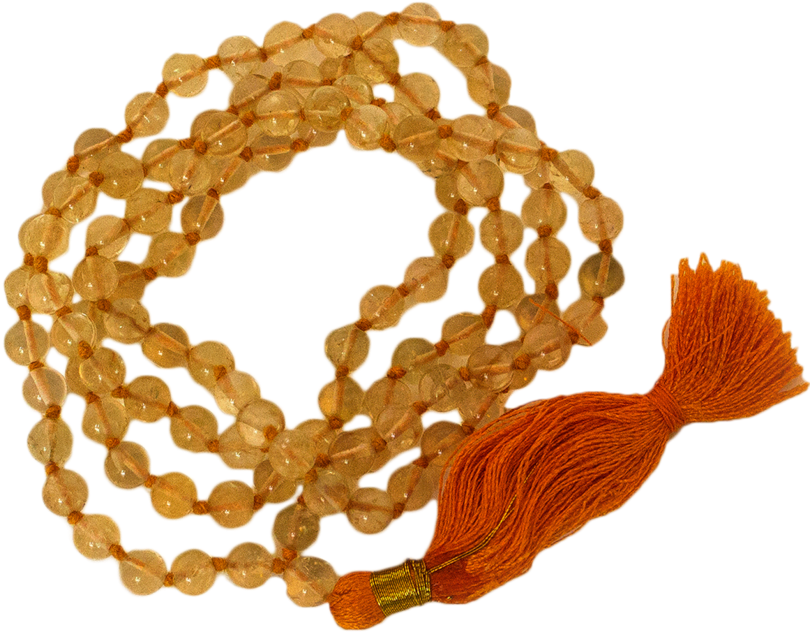 Citrine Knotted Mala - Bead (1164x952), Png Download