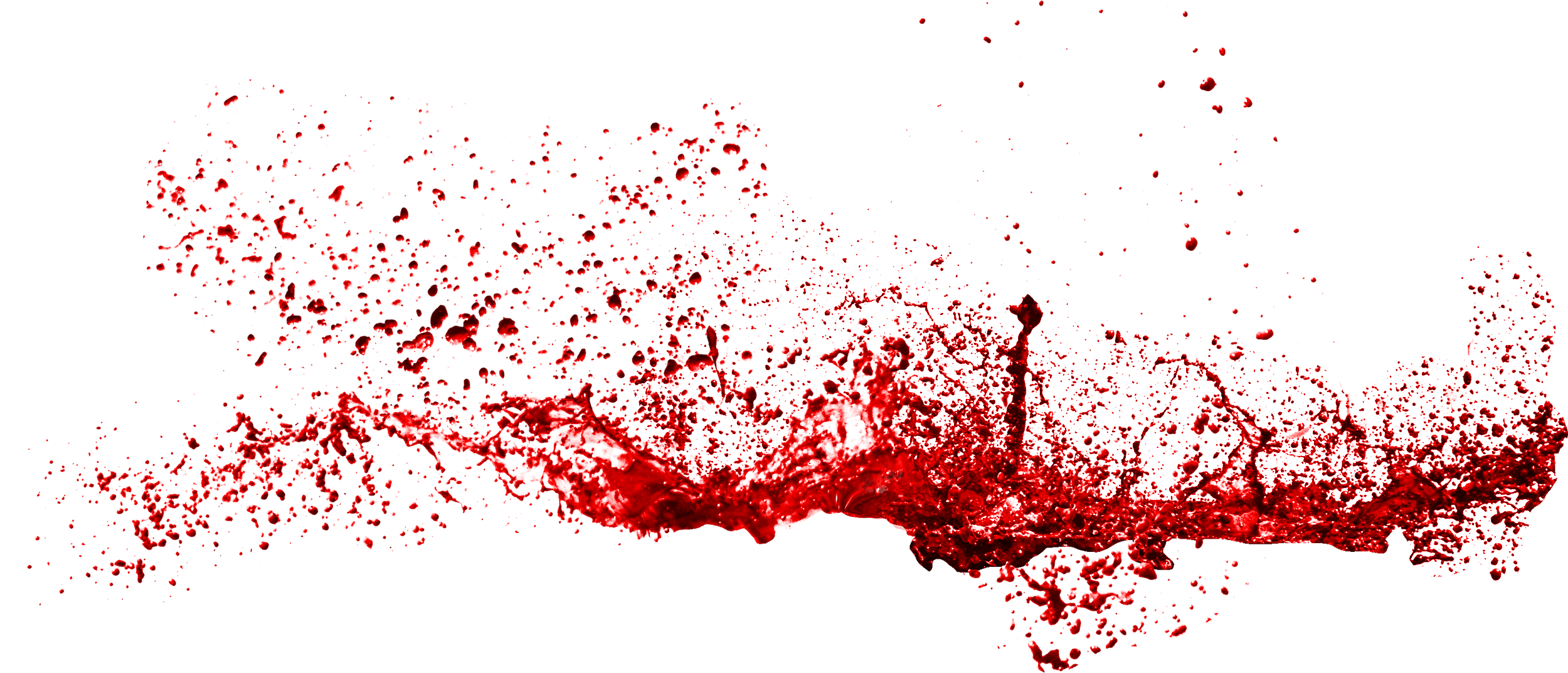 Splash Salpicadura De Pintura Roja (2500x1073), Png Download