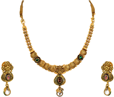 Orra Gold Set Necklace - Orra Gold Set Necklace Gold Jewellery (400x400), Png Download