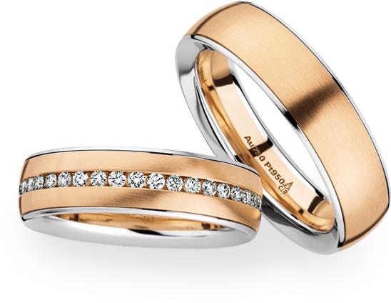 1356109339 - Gold Platinum Wedding Bands (600x600), Png Download
