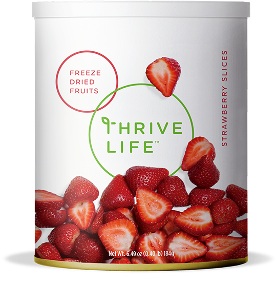 Strawberry Slices - Freeze Dried - Thrive Life: Freeze-dried Sweet Corn - Pantry Can Size (600x600), Png Download