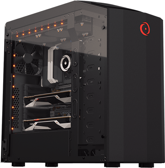 With The Frostbyte Cooling System And Quiet Case Fans, - Computer Case (600x600), Png Download