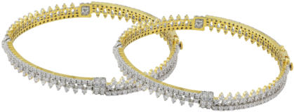 Fancy Cvd Diamond Bangles - Bracelet (500x334), Png Download
