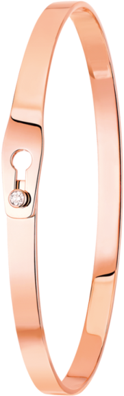 Dinh Van Ruban Bracelet W/ Diamond - Bracelet Serrure Dinh Van (580x580), Png Download