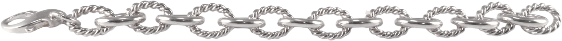Fancy Link Sterling Silver Bracelet Fancy Link Sterling - Chain (2400x2400), Png Download