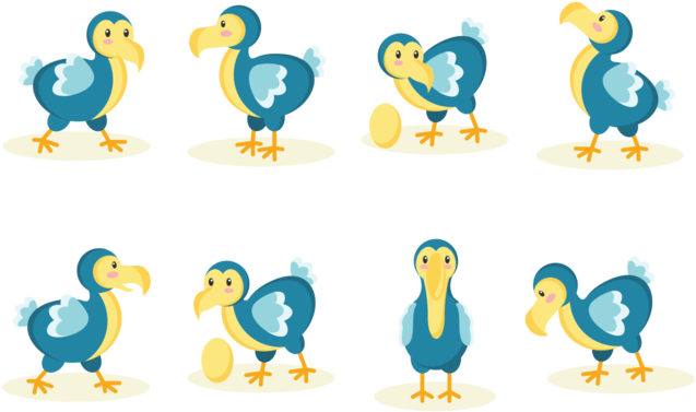 Dodo Cartoon Vector - Cartoon (700x490), Png Download