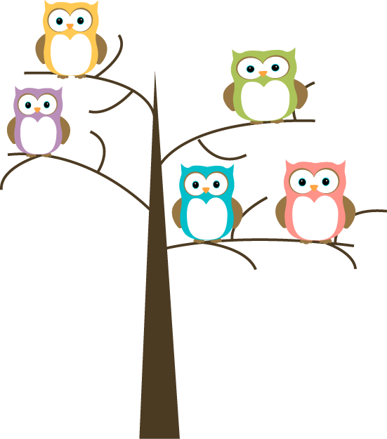 Owl In Tree Clip Art - Owls In A Tree Clipart (551x625), Png Download
