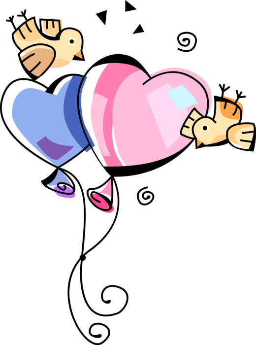 Vector Illustration Of Valentine's Day Sentimental - Heart (520x700), Png Download