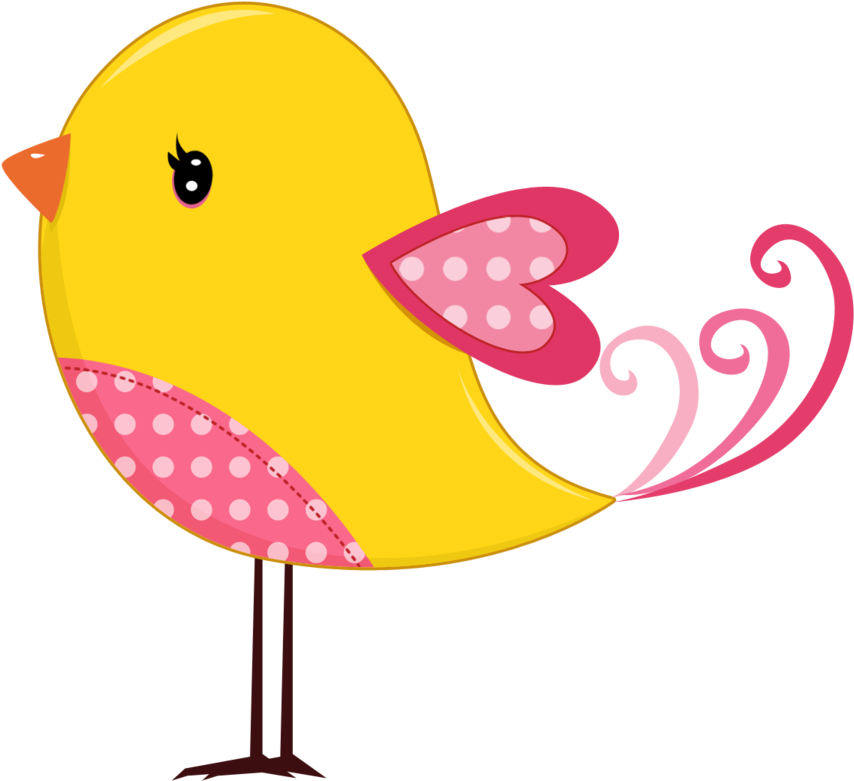 Cute Bird Svg Clipart - Desenhos De Passarinhos Fofos (900x900), Png Download