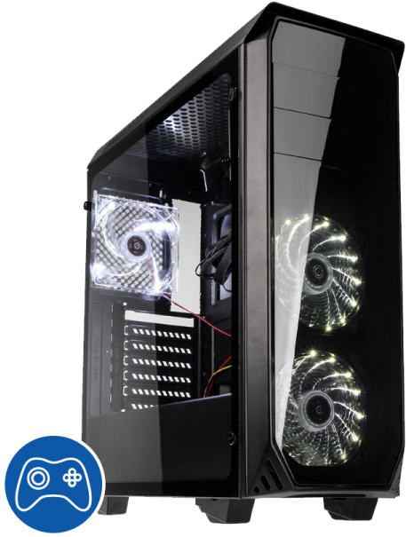 Ocuk Tech Labs Amd Ryzen Midi Tower Gaming Pc Configurator - Kolink Luminosity Black Midi Tower Gaming Case - Usb (750x750), Png Download