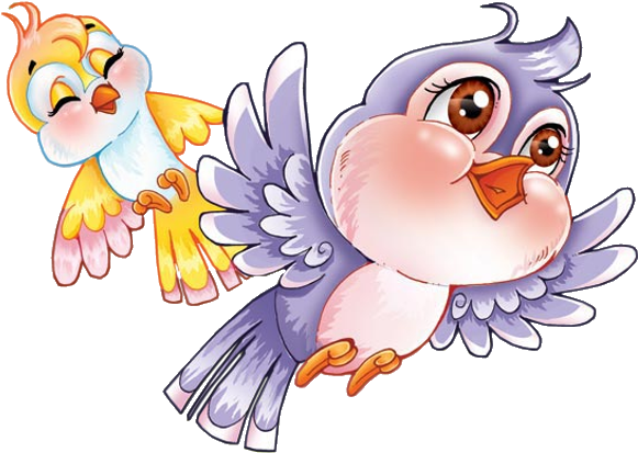 Love Birds Clipart Cartoon - Beautiful Bird In Cartoon (600x600), Png Download
