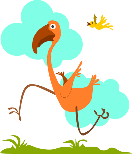 Running Birds - Run Clipart (430x500), Png Download