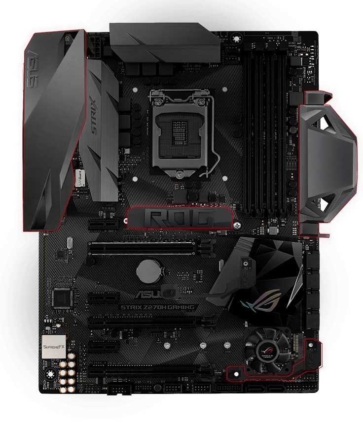 3d Printing Friendly - Asus Rog Strix Z270h (736x859), Png Download