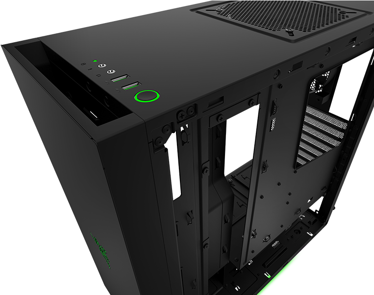 Nzxt S340 Razer Edition Black (800x600), Png Download