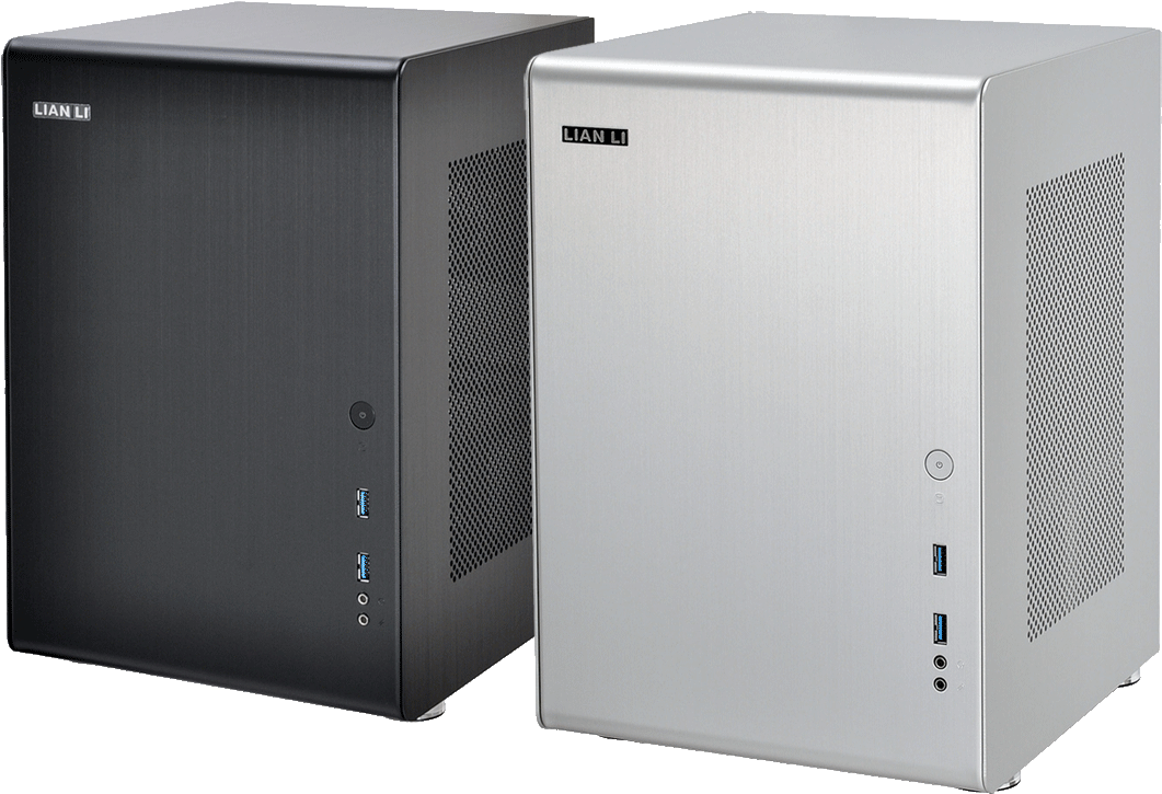Lian Li Pc-q33a Mini Tower Desktop Case (silver) (1081x750), Png Download