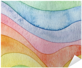 Abstract Wave Watercolor Painted Background Poster - Give Me Bag Generic Colouful Waterproof Luggage Cover (400x400), Png Download