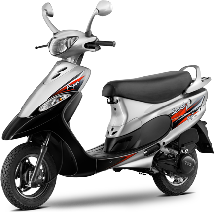 Tvs Scooty Pep Plus Bike Specifications Review Price - Tvs Scooty Pep Bs4 (447x535), Png Download