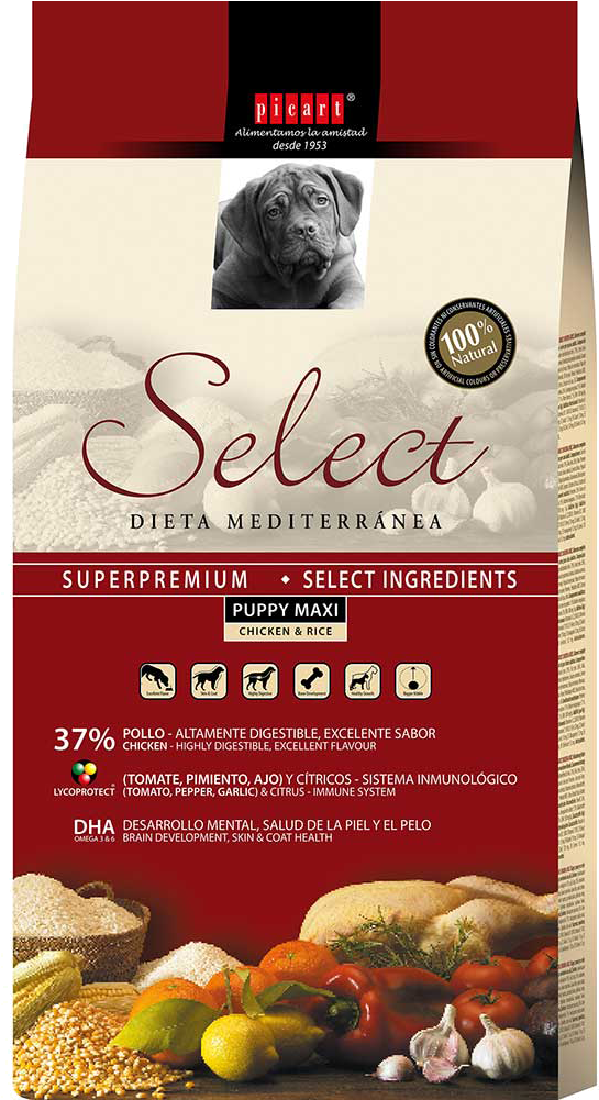 Comida Para Cachorros De Razas Grandes - Picart Select Senior (1000x1000), Png Download