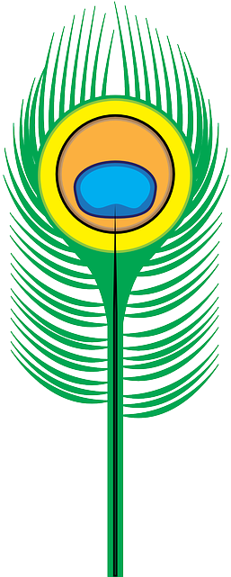 Krishna Clipart Merak - Peacock Feather Clip Art (320x640), Png Download