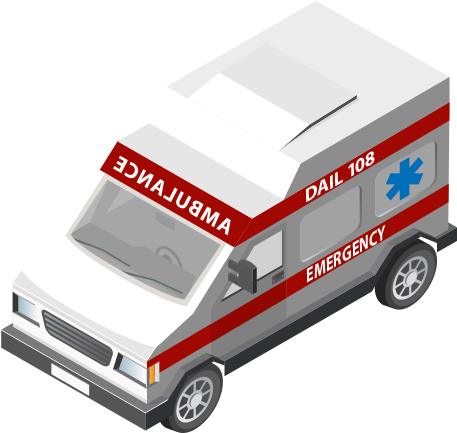 Step 0 Step 1 Step - Ambulance Isometric (628x767), Png Download