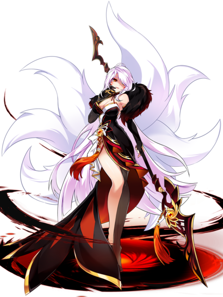 Ara 3rd Job 2nd Path Celestial Foxright - Elsword Ara Celestial Fox (450x600), Png Download