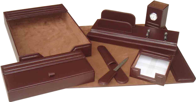 Luxury Desk Set 91a-dsg7, 7pcs - Plywood (700x442), Png Download