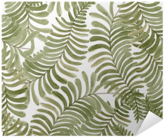 Watercolor Seamless Pattern With Fern Frond Palm Leaves - Watercolor Painting (400x400), Png Download
