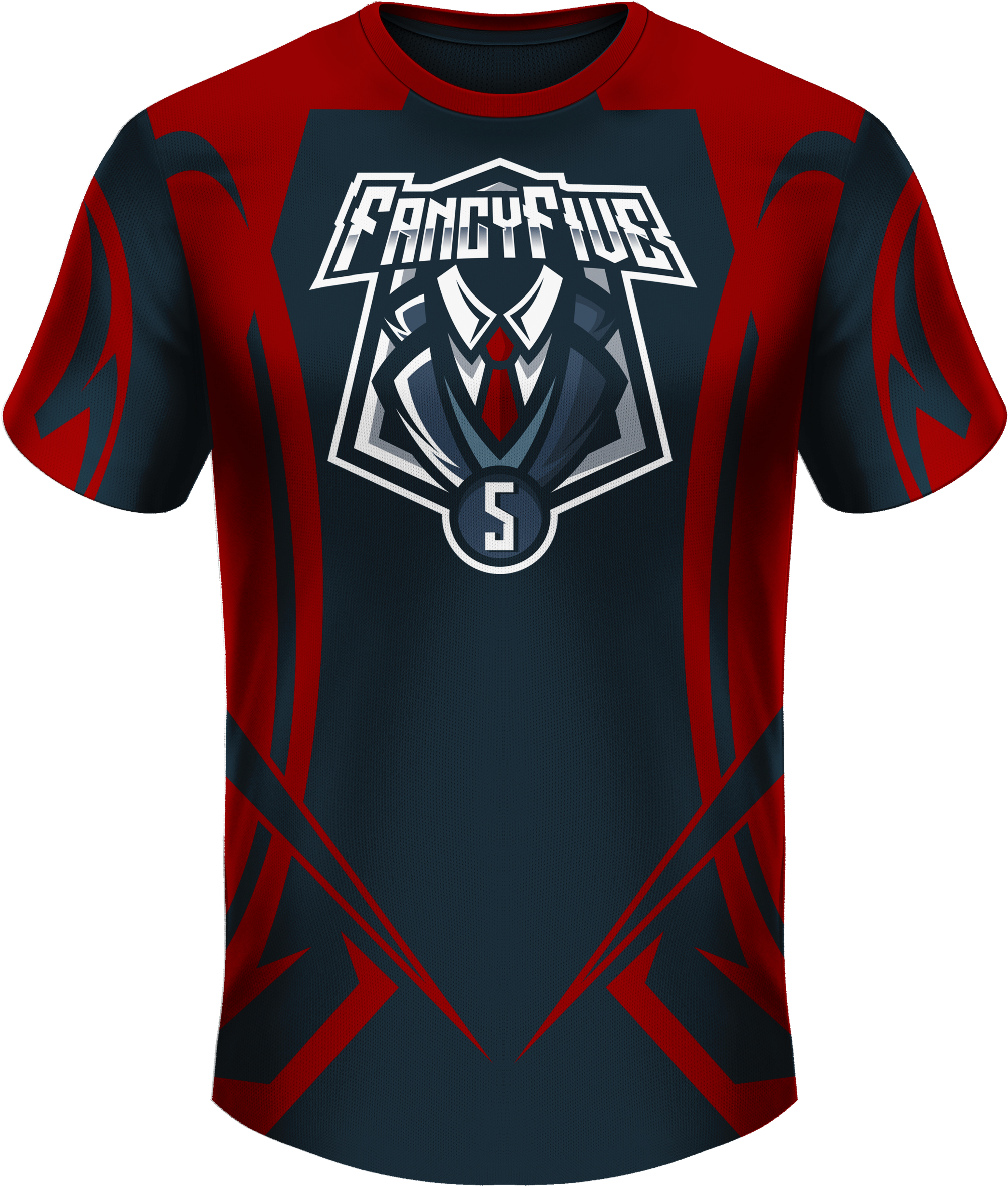 Fancy Five Short Sleeve Jersey - Blk Big Logo T-shirt (2048x2465), Png Download