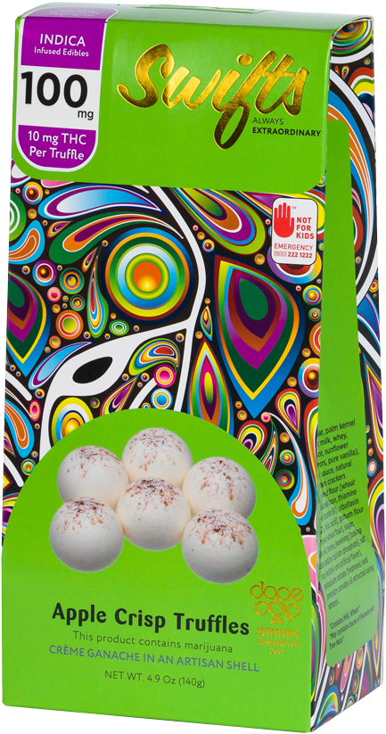 Of Swifts Chocolates, Step Outside Of The Box And Turn - California Small Chocolate Balls With Thc (1080x1080), Png Download