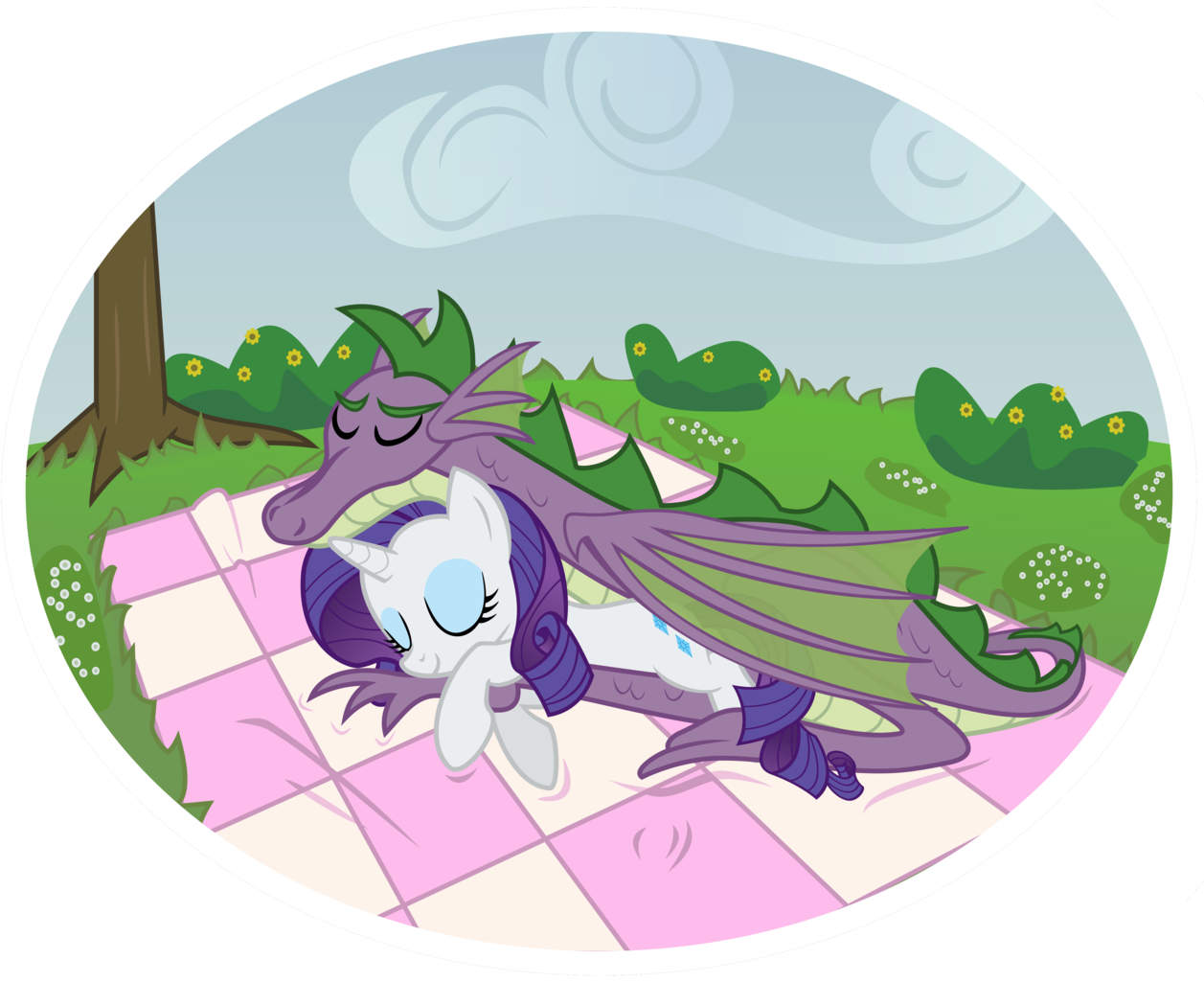 Cheezedoodle96, Blanket, Cuddling, Female, Flower, - Cartoon (1263x1024), Png Download