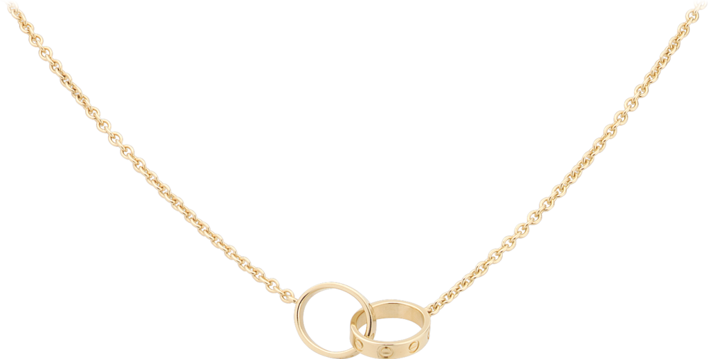 Love Necklaceyellow Gold - Collier Love Cartier (1024x520), Png Download
